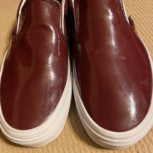 Vans Burgundy slip on unisex off the wall